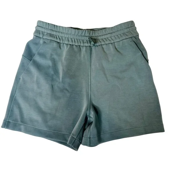 Lululemon Women's 4 Softstreme High Rise 4" Drawstring Waist Shorts Blue Green - Picture 1 of 5